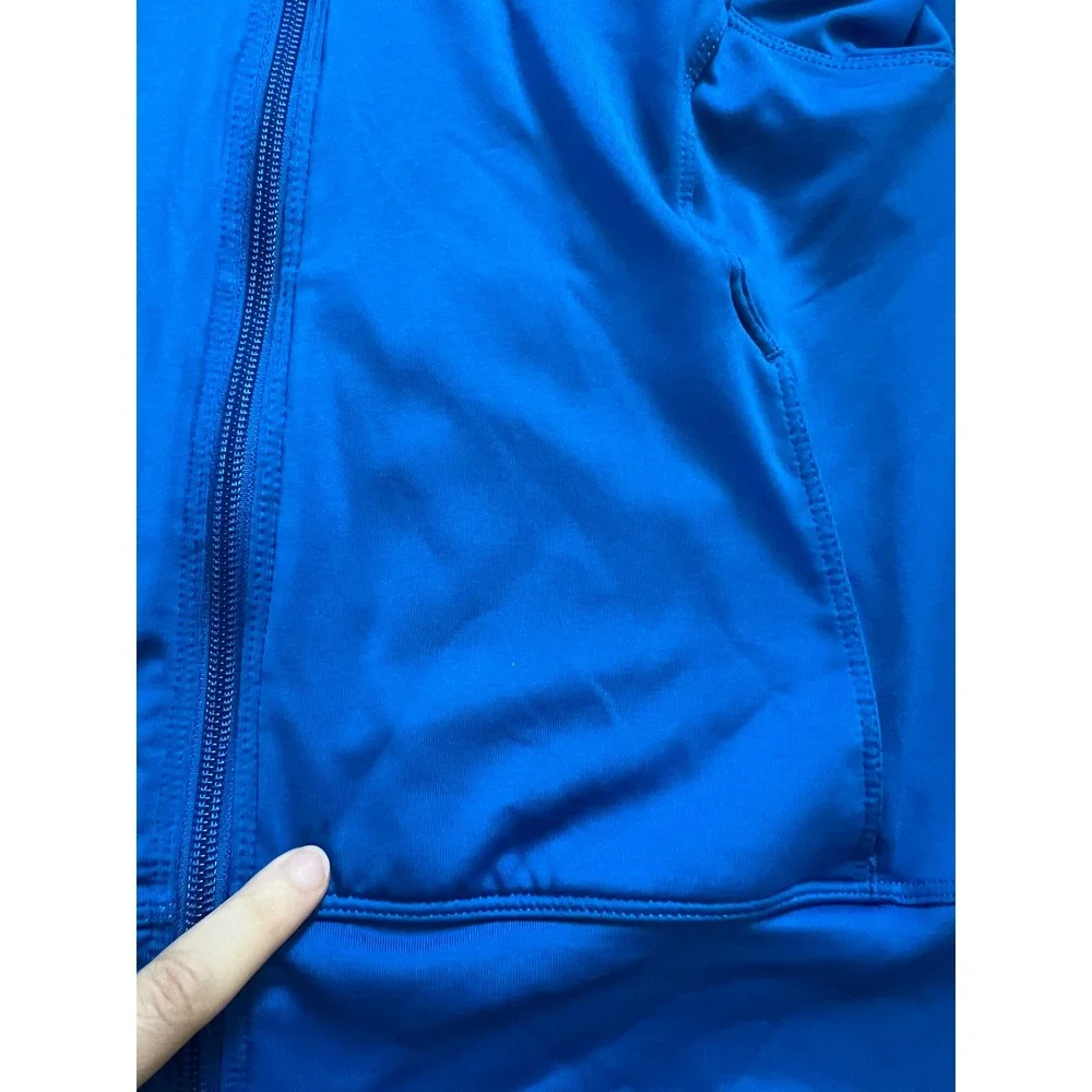 Nike Performance Womens Royal Blue Full Zip Track Jacket Mock Neck Size Medium